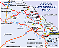 Anfahrt nach Jandelsbrunn im Bayerischen Wald